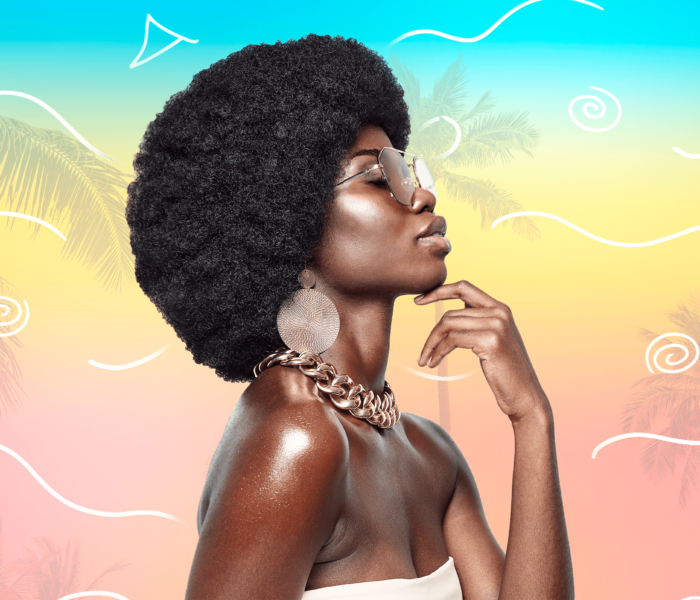MODELO NEGRA ANOS 80 CABELO AFRO
